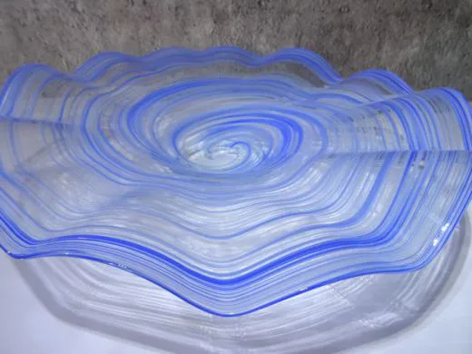 Glasschale in blau/ RICCIOLO di Vetro