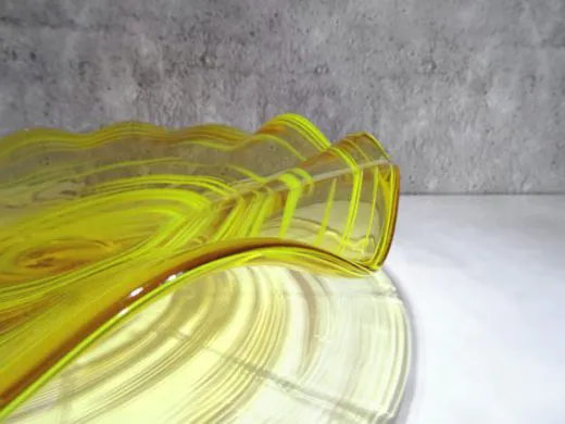 Glasschale in amber-gelb/ RICCIOLO di Vetro