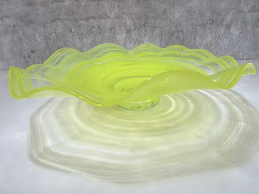 Glasschale in gelb/ RICCIOLO di Vetro