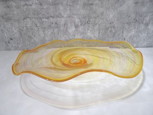 Glasschale in orange-gelb/ RICCIOLO di Vetro