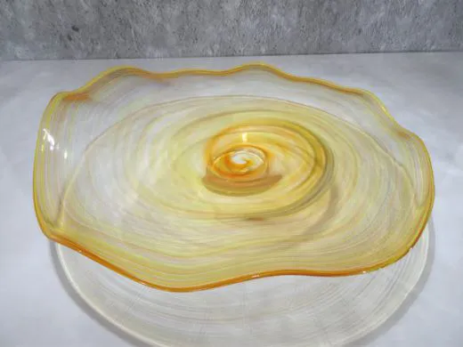 Glasschale in orange-gelb/ RICCIOLO di Vetro