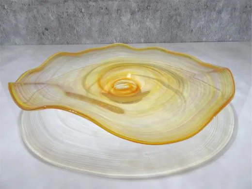 Glasschale in orange-gelb/ RICCIOLO di Vetro
