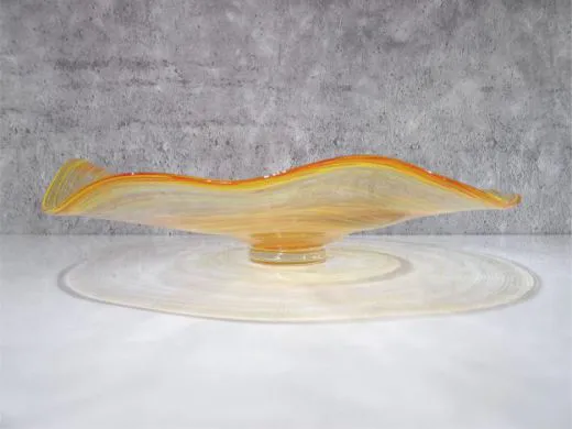 Glasschale in orange-gelb/ RICCIOLO di Vetro