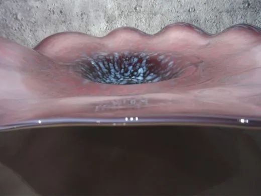 Glasschale in purpur/ MACCHIE di Vetro