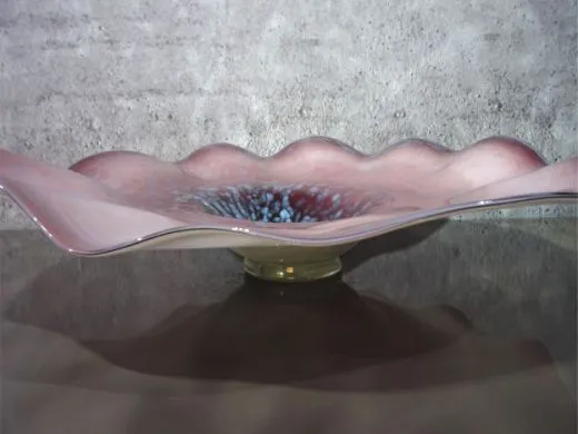 Glasschale in purpur/ MACCHIE di Vetro