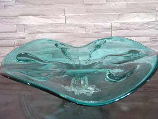 Glasschale in türkis/ GOCCE di Vetro