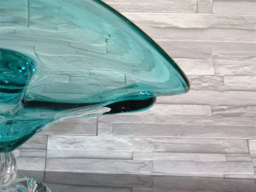 Glasschale in türkis/ GOCCE di Vetro