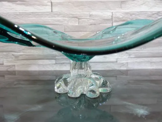 Glasschale in türkis/ GOCCE di Vetro
