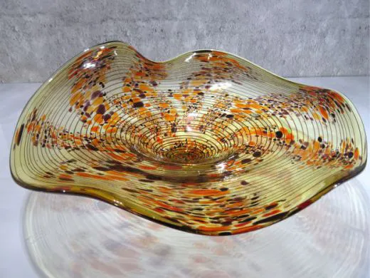 Glasschale in amber/ TAMPONI di Vetro