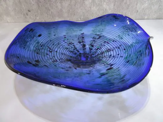 Glasschale in blau/ TAMPONI di Vetro