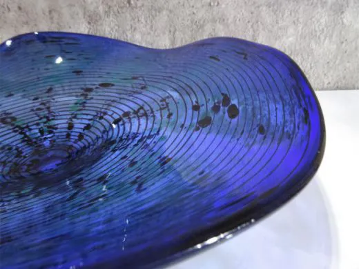 Glasschale in blau/ TAMPONI di Vetro