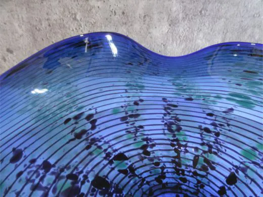 Glasschale in blau/ TAMPONI di Vetro