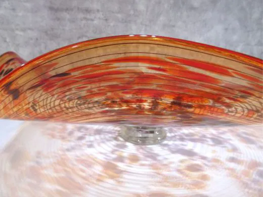 Glasschale in rot/ TAMPONI di Vetro