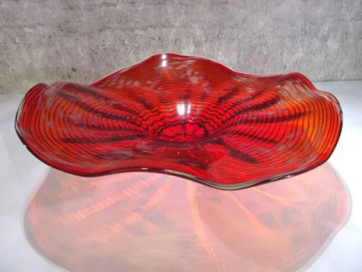 Glasschale in dunkelrot/ Punti CIOTOLA di Vetro