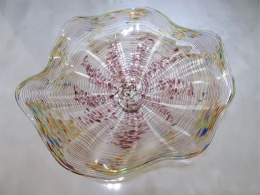 Glasschale in transparent/ Punti CIOTOLA di Vetro