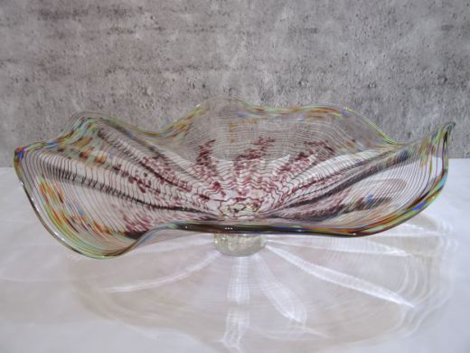 Glasschale in transparent/ Punti CIOTOLA di Vetro