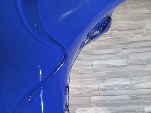 Glasvase in blau/ PETALI di Rosa in Vetro