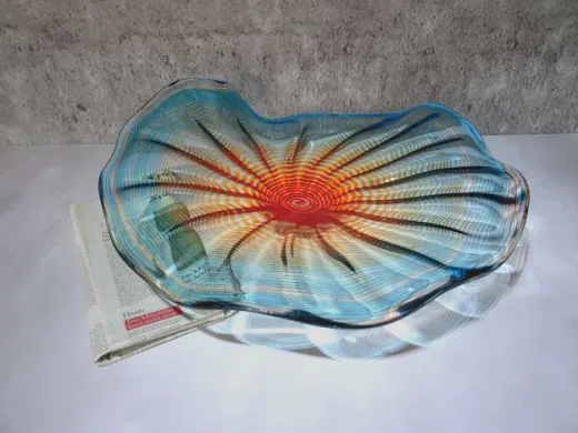 Glasschale in blau/ SPIRALI di Vetro