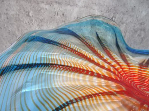 Glasschale in blau/ SPIRALI di Vetro