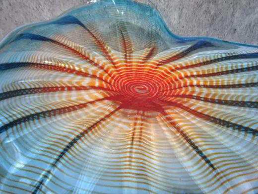 Glasschale in blau/ SPIRALI di Vetro