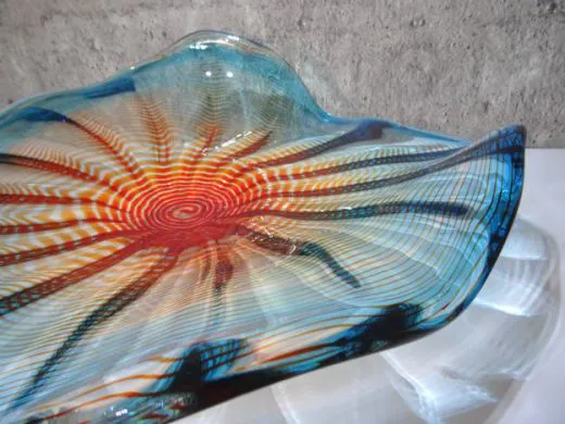 Glasschale in blau/ SPIRALI di Vetro