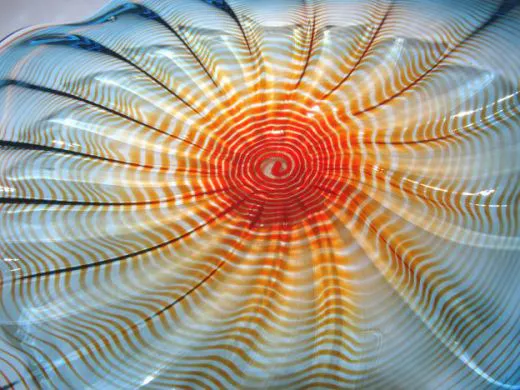 Glasschale in blau/ SPIRALI di Vetro