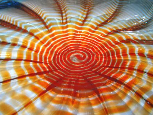 Glasschale in blau/ SPIRALI di Vetro