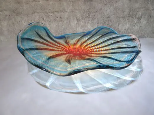 Glasschale in blau/ SPIRALI di Vetro