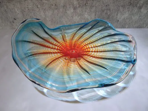 Glasschale in blau/ SPIRALI di Vetro