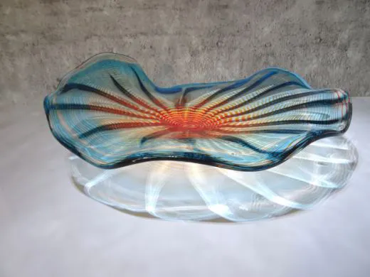 Glasschale in blau/ SPIRALI di Vetro