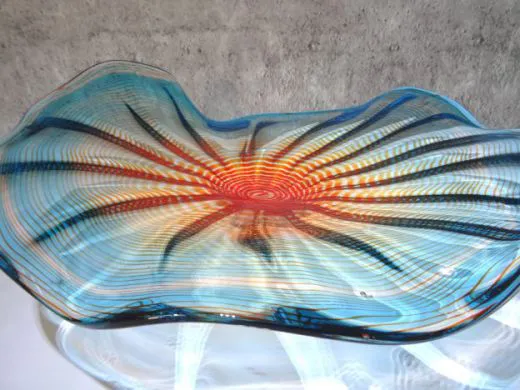 Glasschale in blau/ SPIRALI di Vetro