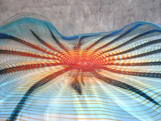 Glasschale in blau/ SPIRALI di Vetro