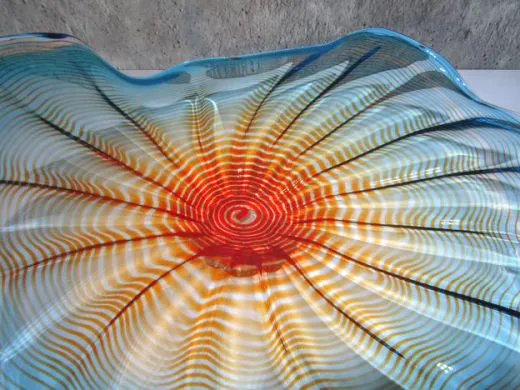 Glasschale in blau/ SPIRALI di Vetro