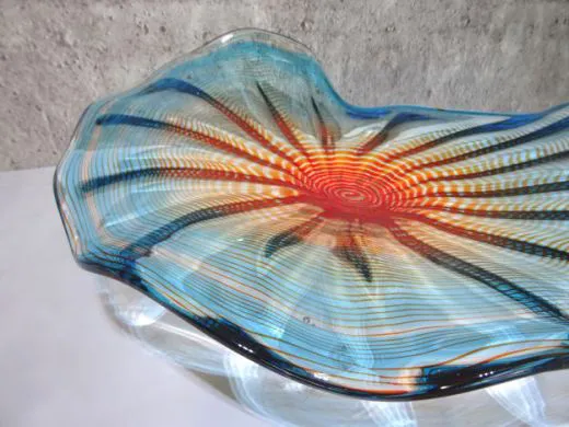 Glasschale in blau/ SPIRALI di Vetro