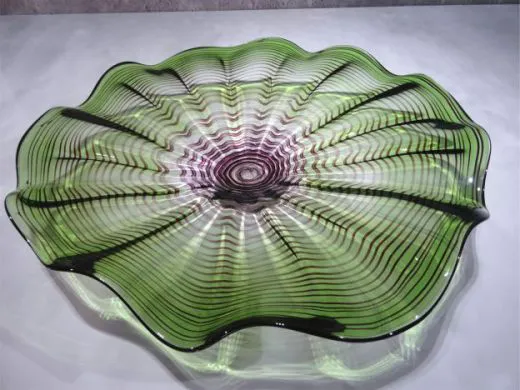 Glasschale in grün/ SPIRALI di Vetro