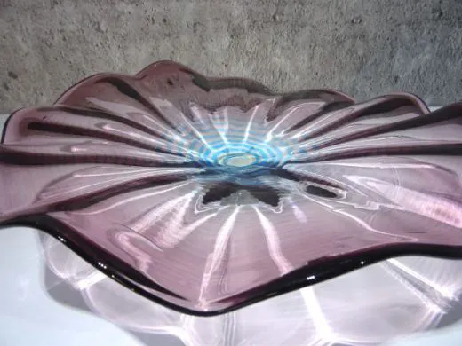 Glasschale in purpur/ SPIRALI di Vetro