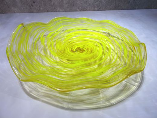 Glasschale in gelb/ URAGANI di Vetro