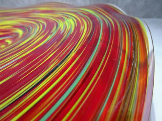 Glasschale in rot/ URAGANI di Vetro