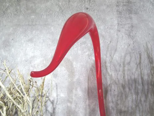 Glasskulptur in rot/ CIGNO di Vetro