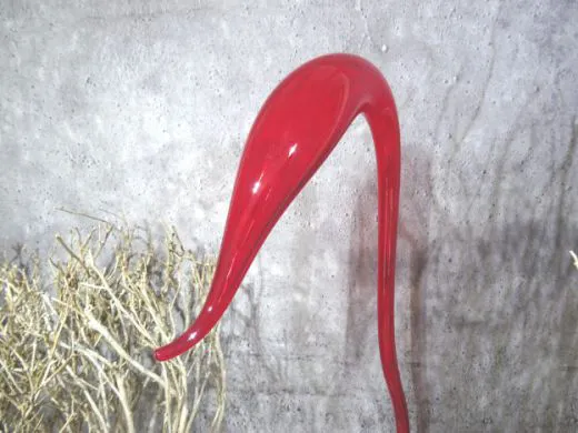Glasskulptur in rot/ CIGNO di Vetro