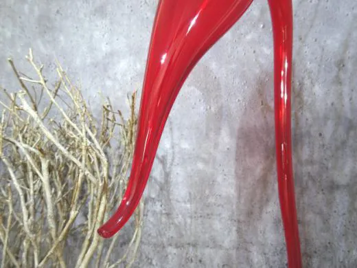 Glasskulptur in rot/ CIGNO di Vetro