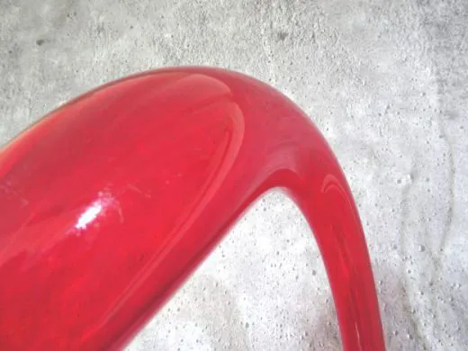 Glasskulptur in rot/ CIGNO di Vetro