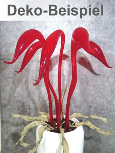 Glasskulptur in rot/ CIGNO di Vetro