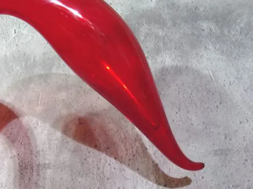 Glasskulptur 5-teilig in rot/ CIGNO di Vetro