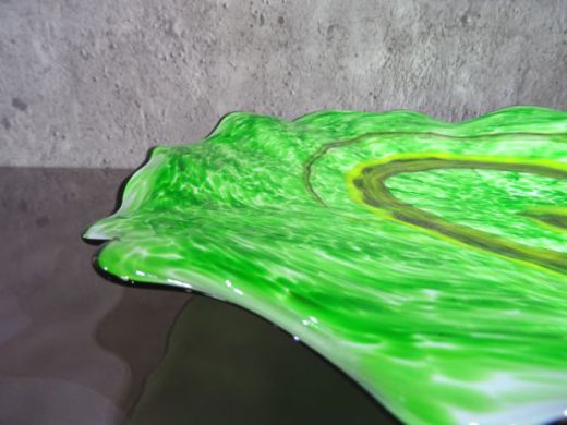Glasteller in grün/ TROTTOLLA di Vetro
