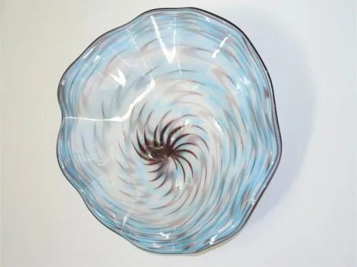 Glasteller in blau-purpur/ MOSAICO di Vetro