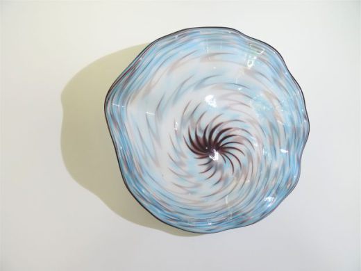 Glasteller in blau-purpur/ MOSAICO di Vetro