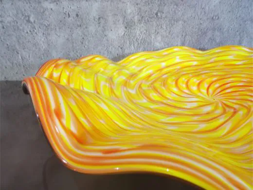 Glasteller in orange-gelb/ MOSAICO di Vetro