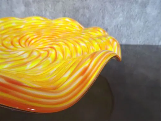 Glasteller in orange-gelb/ MOSAICO di Vetro