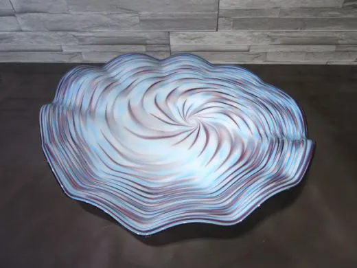 Glasteller in purpur-blau/ MOSAICO di Vetro